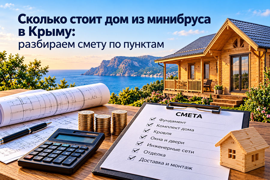Сколько стоит дом из минибруса в Крыму: разбираем смету по пунктам
